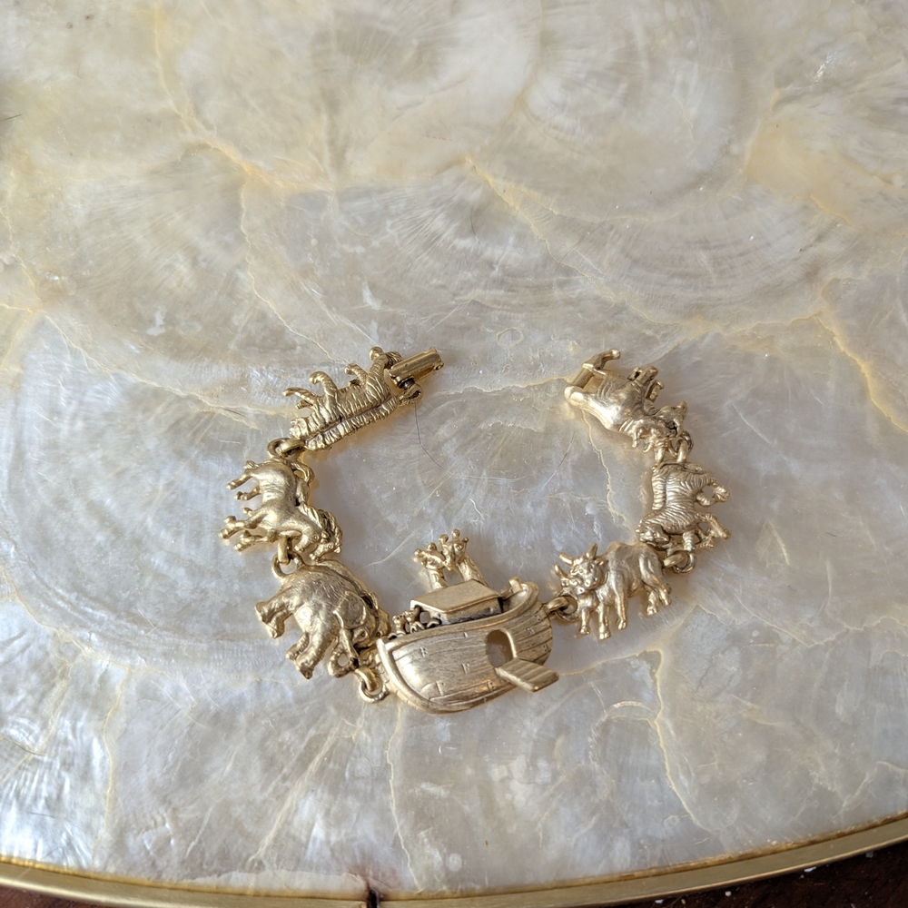 Gold Animal Charm Bracelet